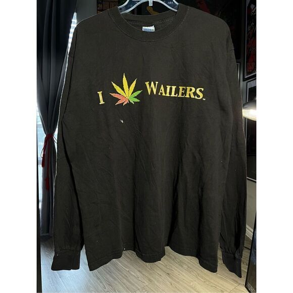 Vintage Y2K Bob Marley I Love Wailers Tee - Picture 1 of 7